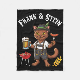 Cobertor De Velo Havana Brown Cat Lederhosen Com Fran De Enchimento