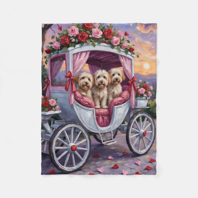 Cobertor De Velo Havanese Dog Valentine's Day  (Frente)