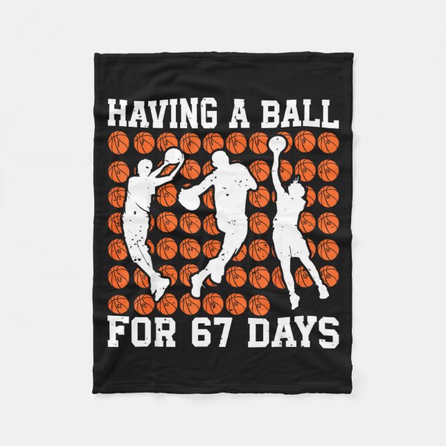 Cobertor De Velo Having A Ball For 67 Days Basketball Player Studen (Frente)
