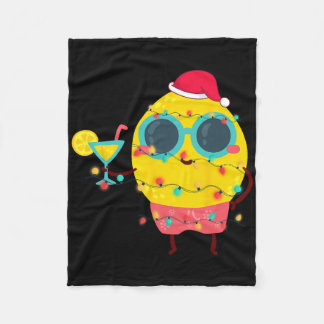 Cobertor De Velo Hawaiian Summer Tropical Xmas Lemon Funny Christma