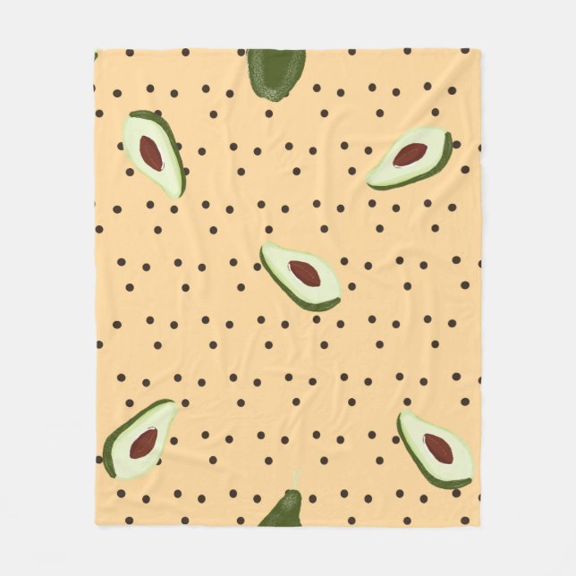 Cobertor De Velo Healthy foods. Seamless avocado pattern,  avocado  (Frente)