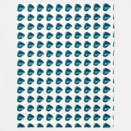 Cobertor De Velo Heart Aquamarine, Blue