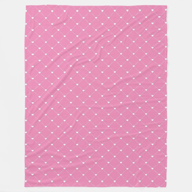 Cobertor De Velo Heart Argyle Fleece Blanket (Frente)