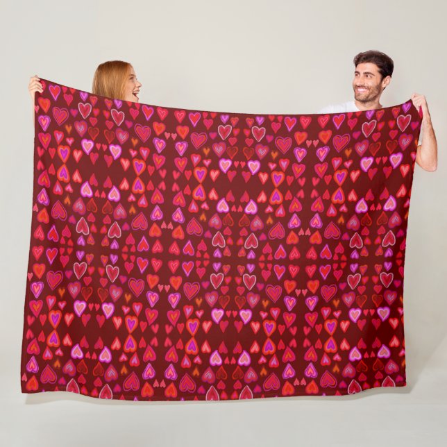 Cobertor De Velo Heart Fleece Blanket (In Situ)