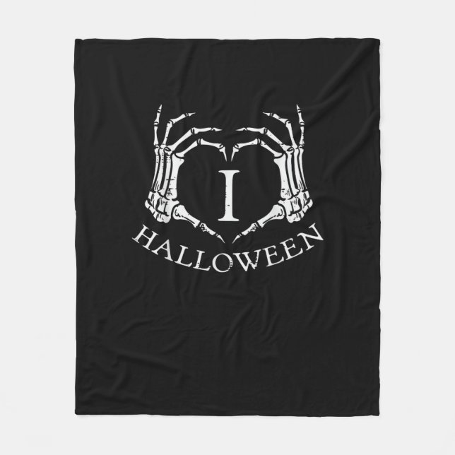 Cobertor De Velo Heart Halloween Skeleton Figurume Men Mulheres Ki (Frente)