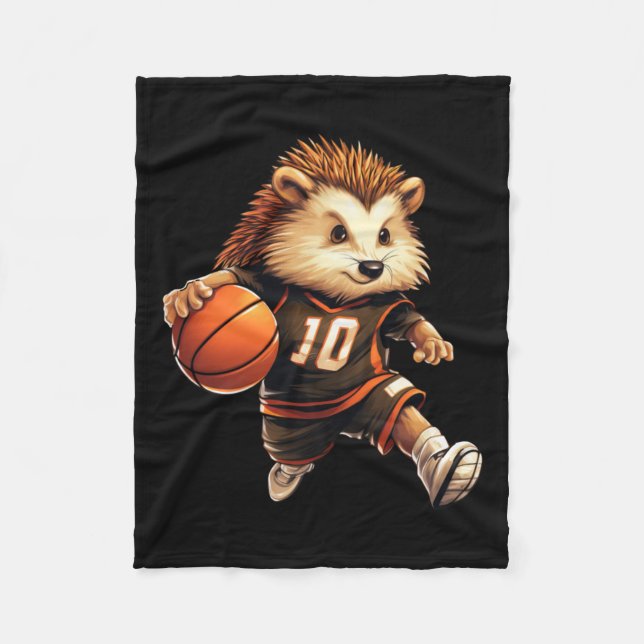 Cobertor De Velo Hedgehog de basquetebol (Frente)