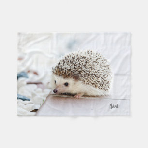 Cobertor De Velo Hedgehog Fleece Blanket - Personalizado com o nome