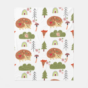 Cobertor De Velo Hedgehog Nature Padrão Arco-Íris Floral