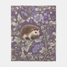 Cobertor De Velo Hedgehog Purple William Morris Inspirou Floral