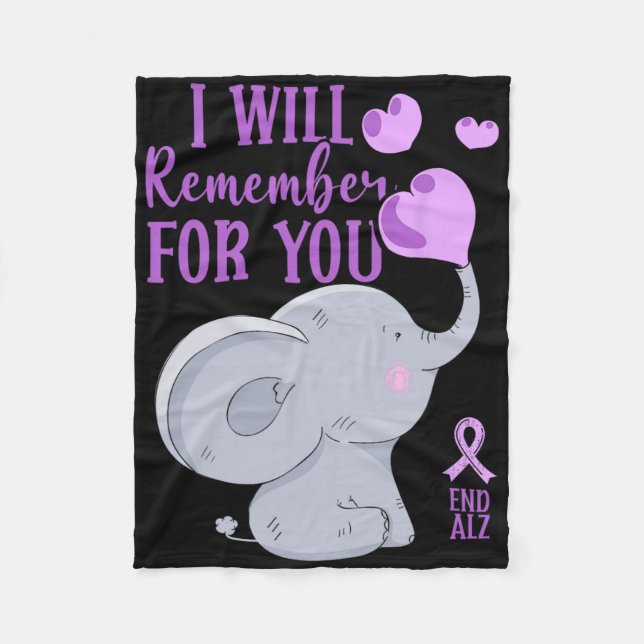 Cobertor De Velo Heimerheimer Sensibilização Lembrar-Me-ei Para Voc (Frente)