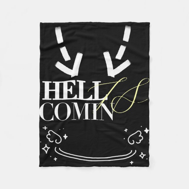 Cobertor De Velo Hell Is Comin (Frente)
