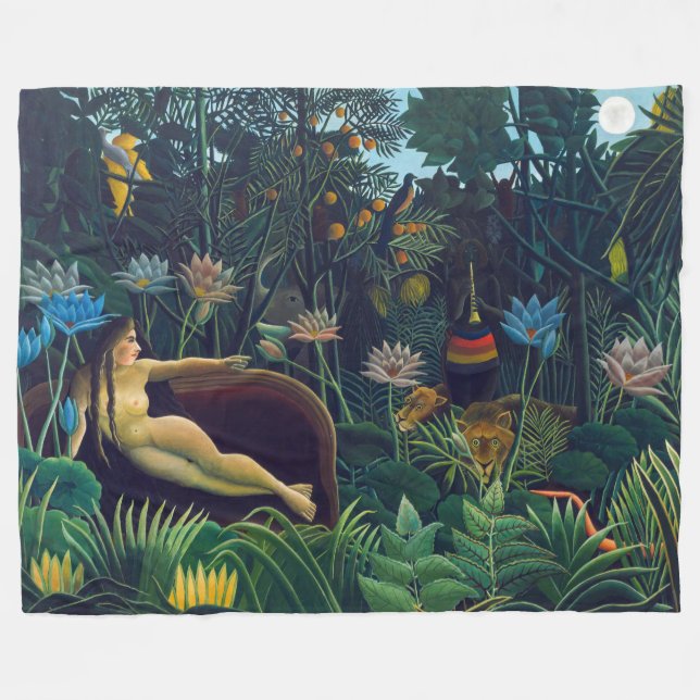 Cobertor De Velo Henri Rousseau - O Sonho / Le Reve (Frente (Horizontal))