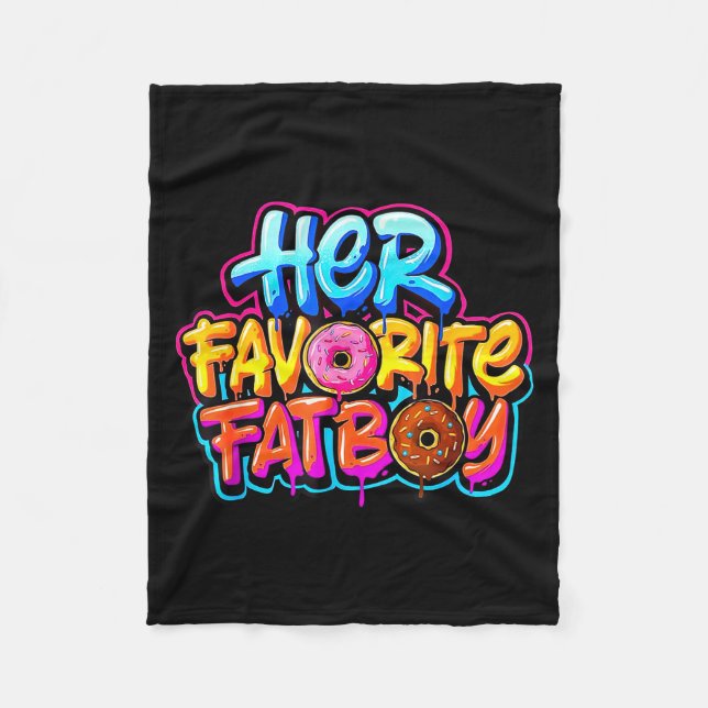 Cobertor De Velo Her Favorite Fatboy Funny Donut Lover Humor  (Frente)