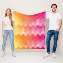 Cobertor De Velo Hexágono Geométrico forma amarelo-rosa