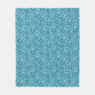 Cobertor De Velo Hibisco Azul Turquesa Estampa Aloha Havaiano Flora