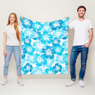 Cobertor De Velo Hibiscus épico Aloha - Turq floral havaiano