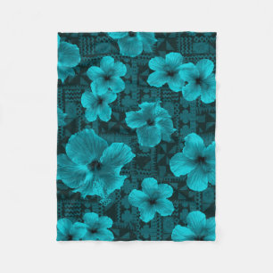 Cobertor De Velo Hibiscus havaiano tropical do Tapa de Kalalau