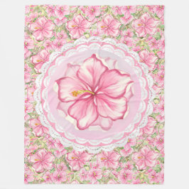 Cobertor De Velo Hibiscus & Lace PINK