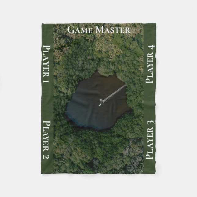 Cobertor De Velo Hidden Woodland Lake Tabletop Gaming Map TTRPG (Frente)