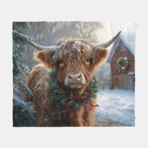Cobertor De Velo Highland Cow Rustic Barnyard Natal