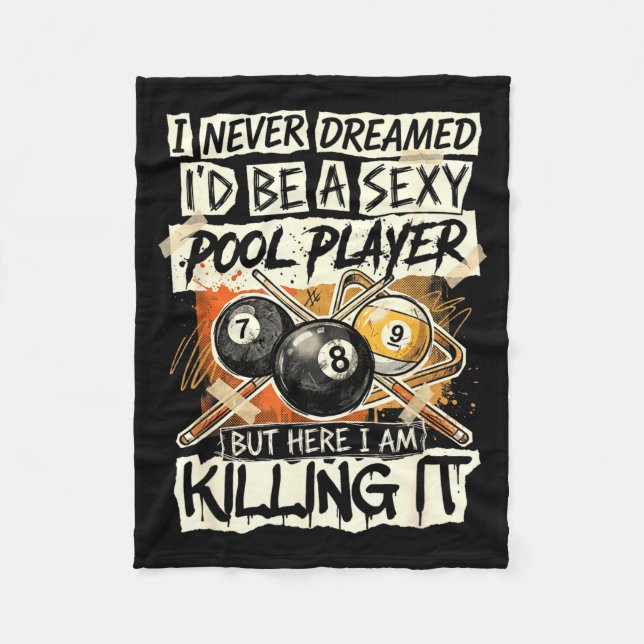 Cobertor De Velo Hilarious It Player Billiards Killing Pool Quote S (Frente)