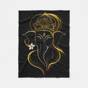 Cobertor De Velo Hindu Ganesha Puja Elefante Deus Índia Meditação Y