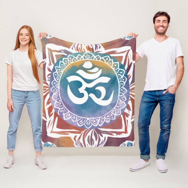 Cobertor De Velo hindu ohm namaste yoga design (In Situ)
