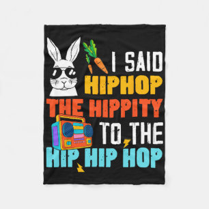Cobertor De Velo Hip Hop Hippity Engraçado Páscoa Coelhinhos Menina