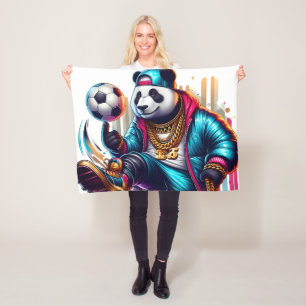 Cobertor De Velo Hip Hop Panda Futebol de Verão Esportes