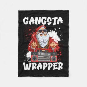 Cobertor De Velo Hip Hop Santa Claus Gangster Natal Gangsta Wra