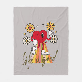 Cobertor De Velo Hippie Hearth design com Life é uma boa mensagem