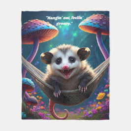 Cobertor De Velo Hippie Psicodélico do gambá-Cego