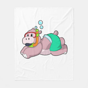 Cobertor De Velo Hippo em mergulho com Snorkel