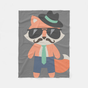 Cobertor De Velo Hipster Mustache Sr. Legal Fox Baby