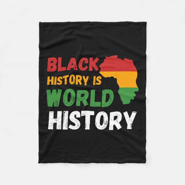 Cobertor De Velo História Negra É História Mundial Mês América Afri (Frente)