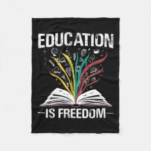 Cobertor De Velo História Negra Educação é Livro da Liberdade Preto