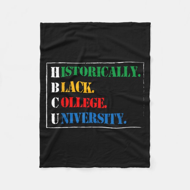 Cobertor De Velo História Negra Hbcu Faculdade Historicamente Negra (Frente)