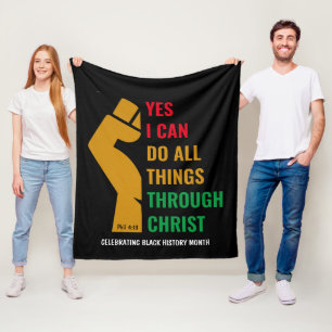 Cobertor De Velo HISTÓRIA NEGRA MÊS Sim Posso Cristã