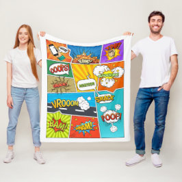 Cobertor De Velo Histórias em quadrinhos de Nome Personalizado