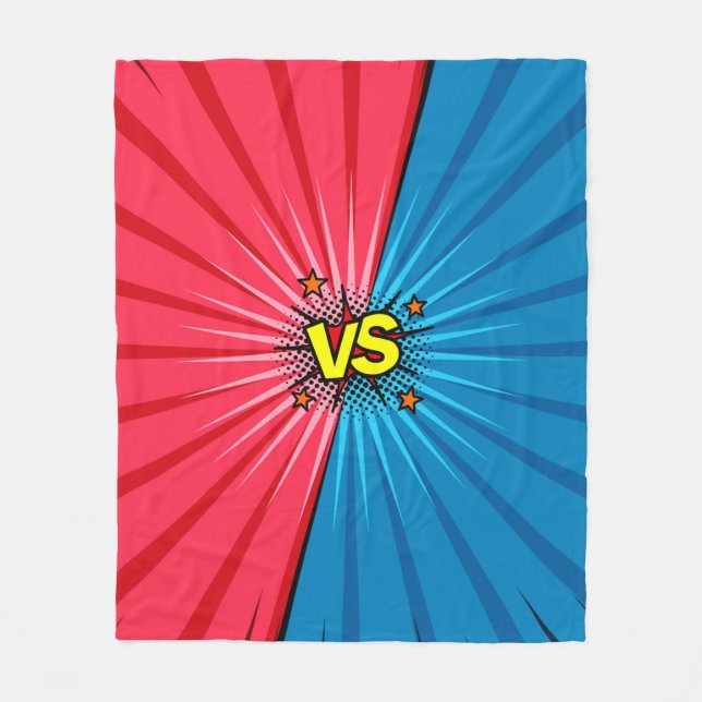 Cobertor De Velo Histórias em quadrinhos versus fundo, estilo cláss (Frente)