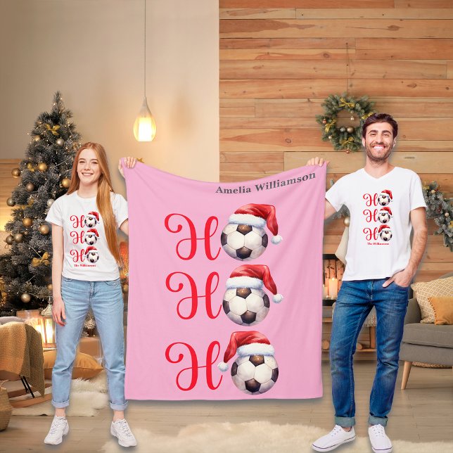 Cobertor De Velo Ho Ho Ho Futebol de Natal (Criador carregado)