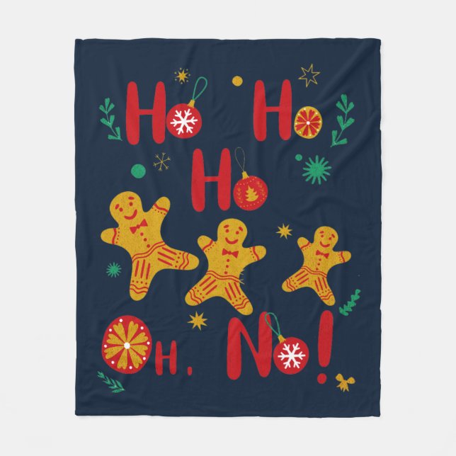 Cobertor De Velo Ho Ho Ho Oh Não! Camiseta (Frente)