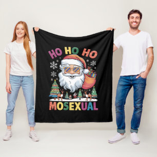 Cobertor De Velo Ho Ho Homossexual Papai noel de Natal