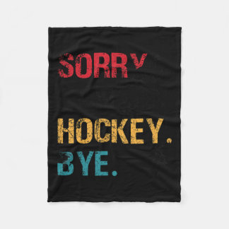 Cobertor De Velo Hockey Can#39;t Hockey Bye Retro Vintage 70#