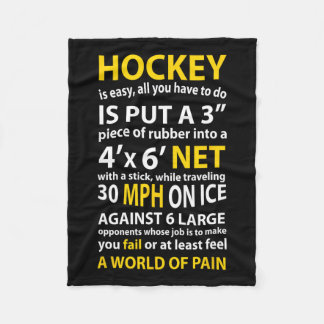 Cobertor De Velo Hockey Com Cota De Hockey É Um Presente Fácil Para