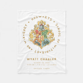 Cobertor De Velo HOGWARTS™ Baby Birth Stats Fleece Blanket