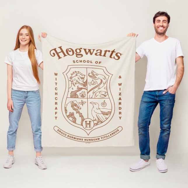 Cobertor De Velo HOGWARTS™ School of Witchcraft and Wizardry Crest (In Situ)