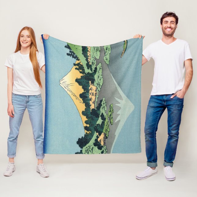 Cobertor De Velo Hokusai Monte Fuji reflete no lago Kawaguchi (In Situ)