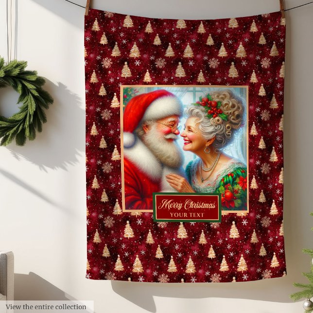 Cobertor De Velo Holiday Blanket Sr. e Sra. Claus Gift de Natal (Holiday  Blanket Mr. & Mrs. Claus Christmas Gift)