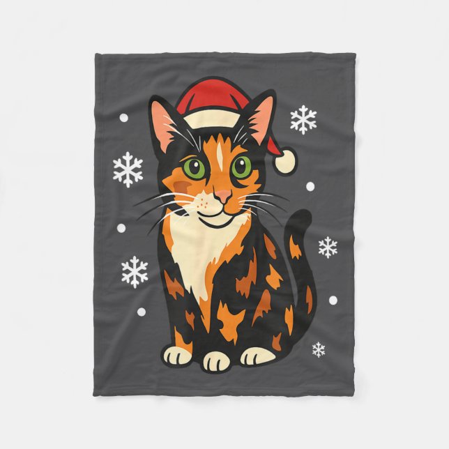 Cobertor De Velo Holiday Kitten Cute Christmas Cat Design Uni  (Frente)